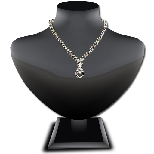 ((Crystal Line))Heart Drop Necklace