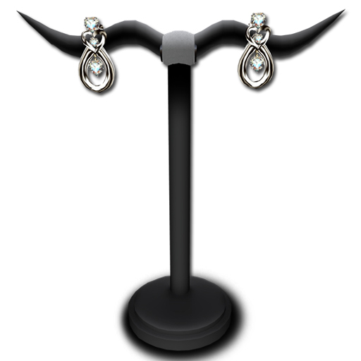 ((Crystal Line))Heart Drop pierce