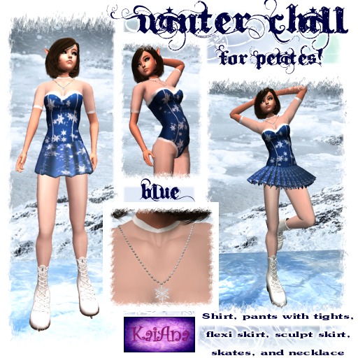 Winter Chill - Blue  *FOR PETITES MESH AVATARS*