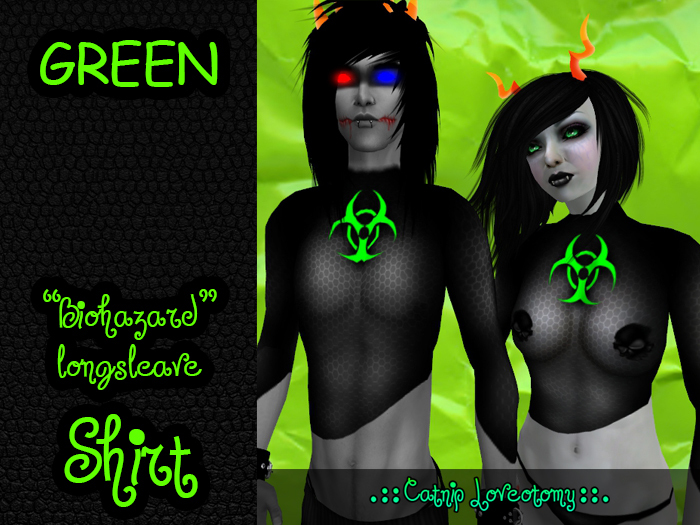 . : : Catnip Loveotomy : : . - longsleave "Biohazard" green