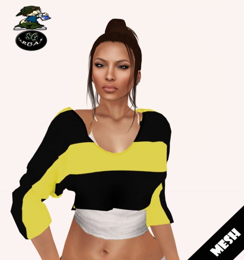 ::SG:: Yellow Batwing Crop Top