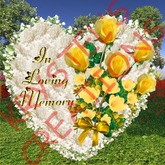 W35R In Loving Memory Yellow Roses Heart Wreath (Rezz Me)
