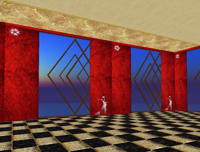 Texture red curtains 5