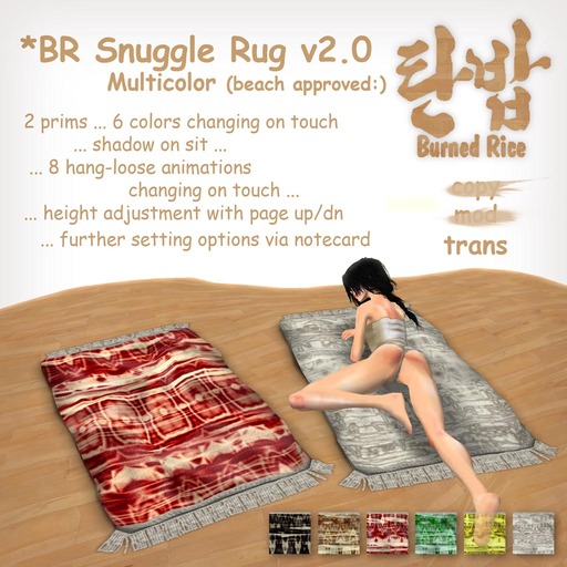 *BR Burned Rice_Snuggle Rug v2.0 Multicolor NC (Boxed)