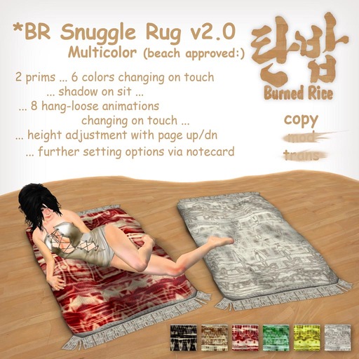 *BR Burned Rice_Snuggle Rug v2.0 Multicolor C (Boxed)