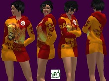 GALATASARAY UA hooded female dress (MESH) boxed