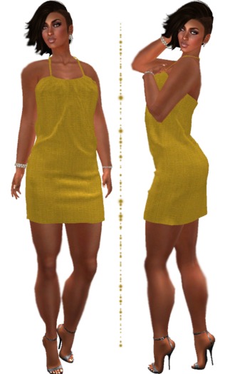 Copper Glitter Knit Mesh Dress bagged