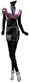 ((Crystal Line))Wavy Dress-MESH LightPink(wear)