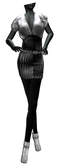 ((Crystal Line))Wavy Dress-MESH White(wear)