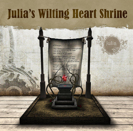 Julia's Wilting Heart Shrine tagGoth tagVampire tagFantasy