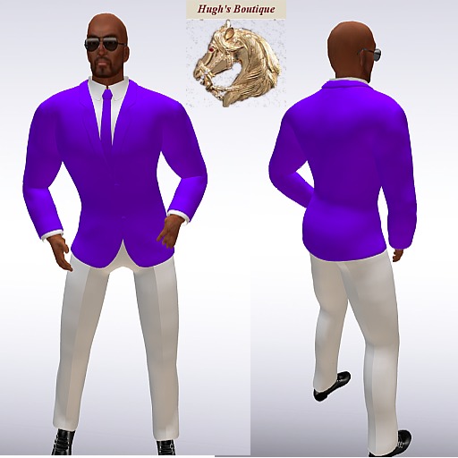 MESH Purple and white suit