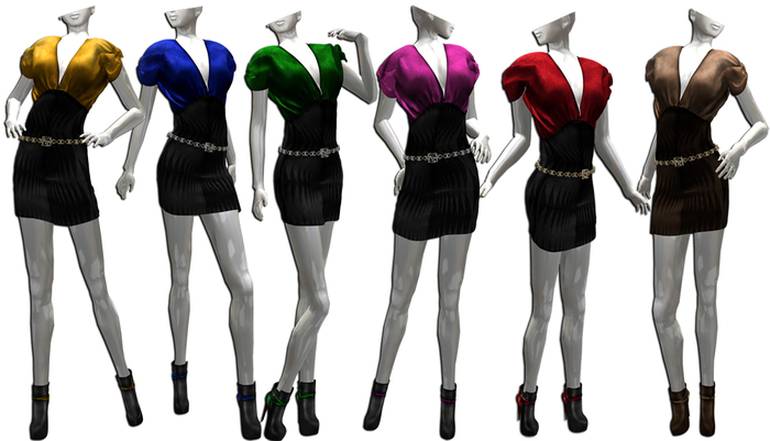 ((Crystal Line))Wavy Dress-MESH SET-A(FATPACK)