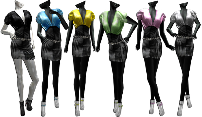 ((Crystal Line))Wavy Dress-MESH SET-B(FATPACK)