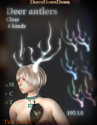 Deer antlers_Clear set