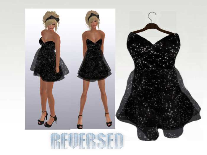 REVERSED Sweetheart Dress Black