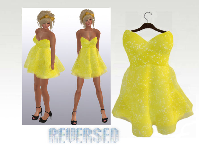 REVERSED Sweetheart Dress Yellow