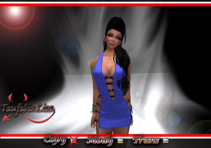 *TL* Sexy Mesh Mini Dress Blau