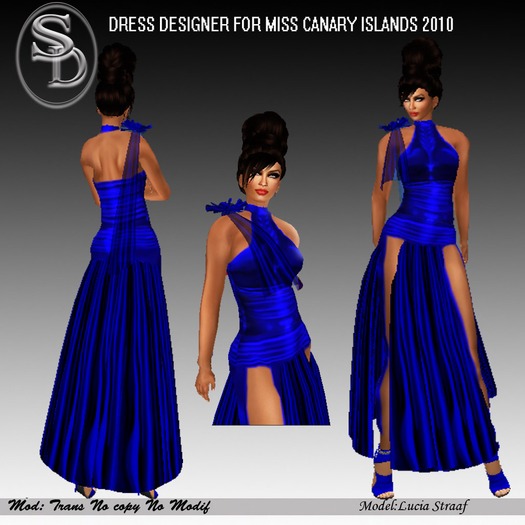 **SD**Long  Dress Bleue with shoes 