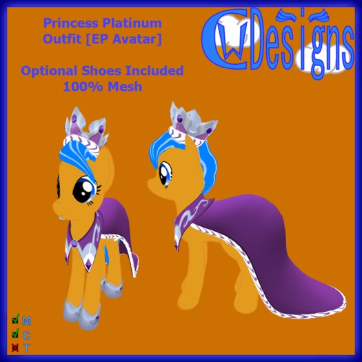 ~CW Designs~ Princess Platinum Outfit [EP Avatar]