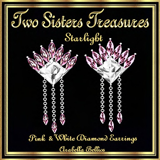 TST - STARLIGHT PINK/DIAMOND EARRINGS SLV