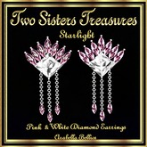 TST - STARLIGHT PINK/DIAMOND EARRINGS SLV