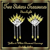 TST - STARLIGHT YELLOW/DIAMOND EARRINGS SLV