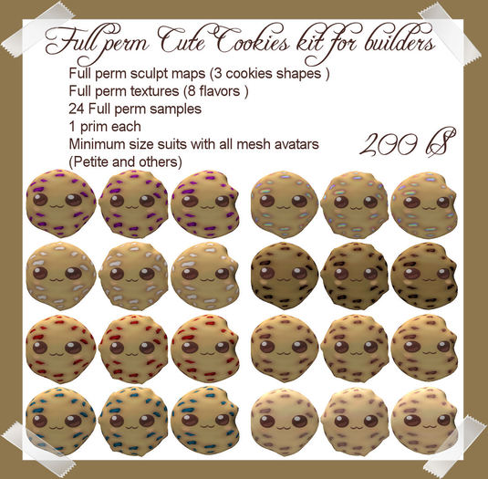 Full Perm Cute Cookies kit for builders