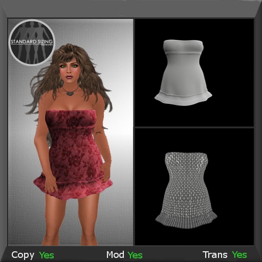 DEMO - Strapless Ruffled Slip Dress 
