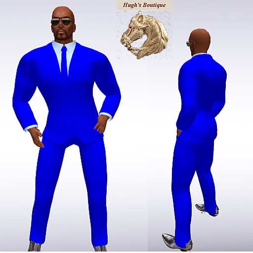 Mesh Royal Blue  suit 