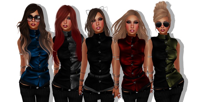 ::PL:: Silk Buttoned Vest w/ Belt DEMO