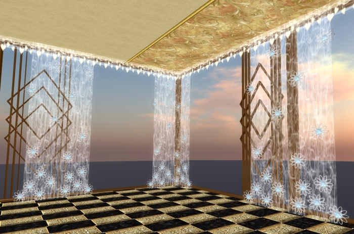 Texture Curtain "Diamond Flower" 1