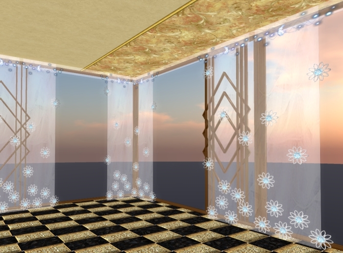 Texture Curtain "Diamond Flower" 2