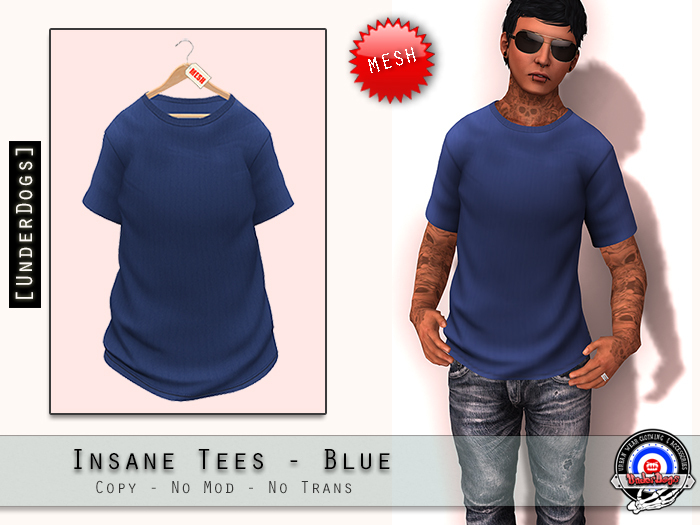 [UnderDogs] - Insane Tee - Blue - Mesh 