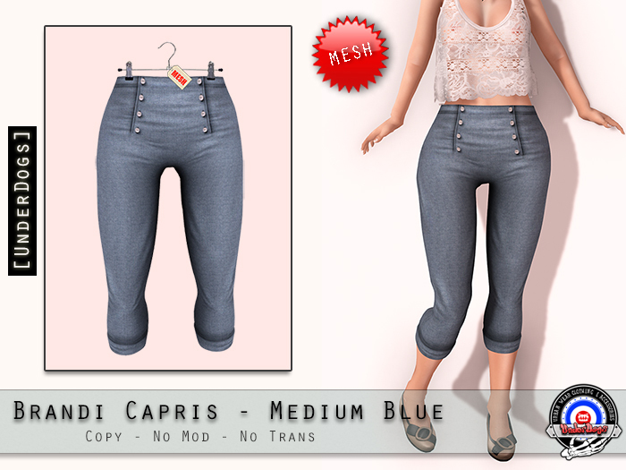 [UD] - Brandi Capris - Medium Blue - Mesh (Bag)