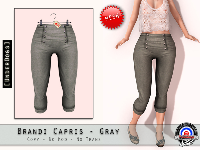 [UD] - Brandi Capris - Gray - Mesh (Bag)