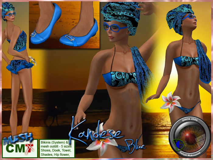 **GD** Swimming Costume Kandene (Blue) (Boxed)