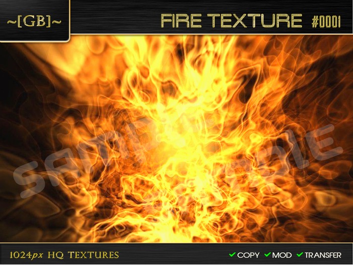 Second Life Marketplace - ~ [GB] Textures HQ ~ 00022 - Fire Texture #0001