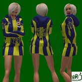 FENERBAHCE - GFB ANGELS hooded female dress   (MESH) boxed