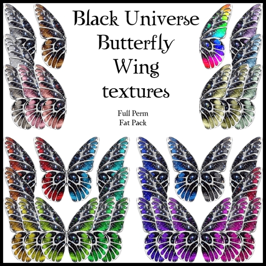 Eternal Creativity ~ Silver Universe Butterfly Wing Textures Fat Pack