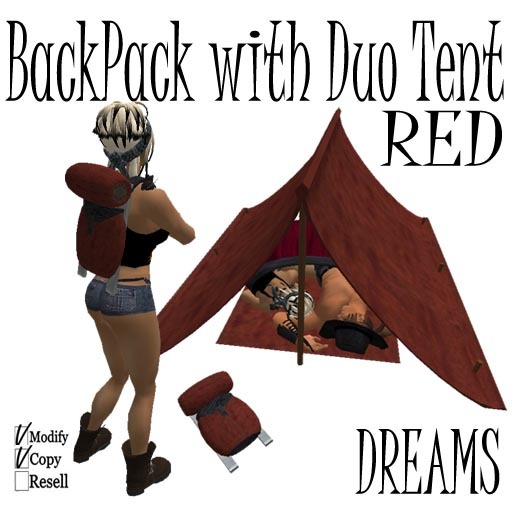 Furniture - BackPack with Duo Tent - Red