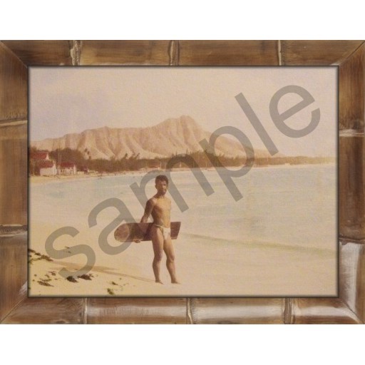 WAIKIKI NATIVE SURFRIDER HAWAII SIGN POSTER 02