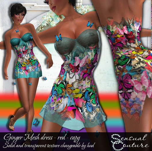 Ginger mesh dress teal