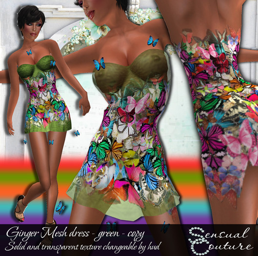 Ginger mesh dress green