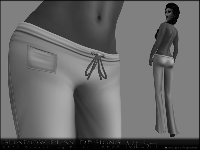 SP Designs - MESH Drawstring Pants - DEMO