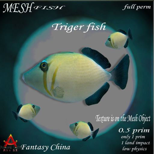 MESH Triger fish  full perm 1 prim 