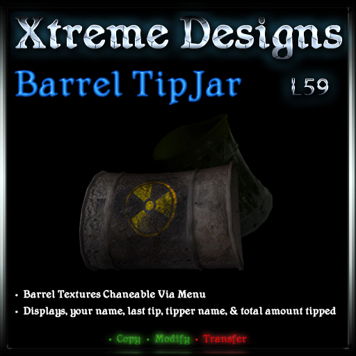 Toxic Barrels TipJar [BAG]