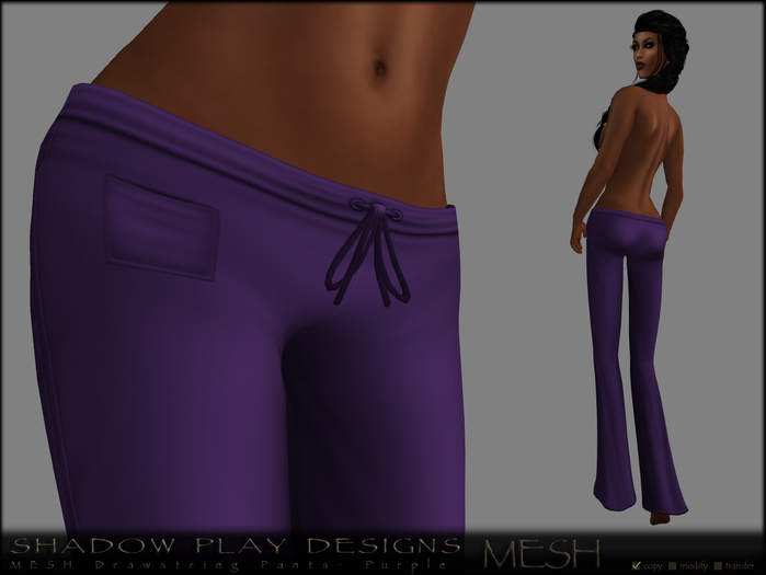 SP Designs - MESH Drawstring Pants - Purple