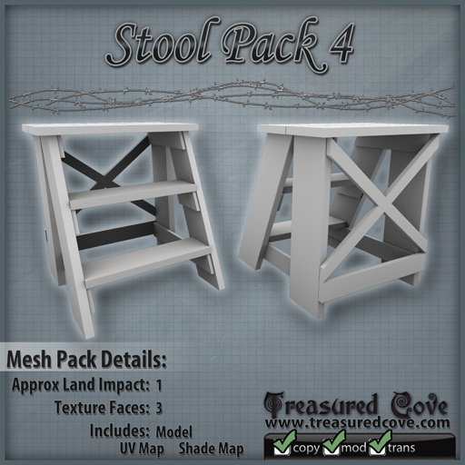 -TC- Stool Pack 4 Mesh