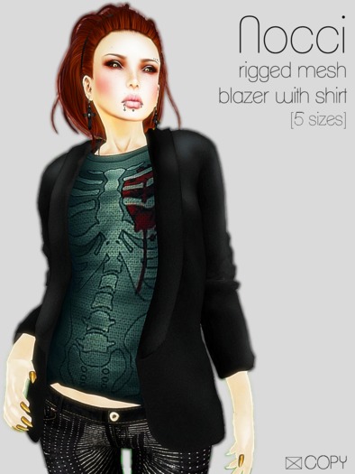 [Ponka] Nocci Blazer with Shirt (Skeleton)