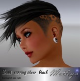 Motley's Earring Snail silverblack
